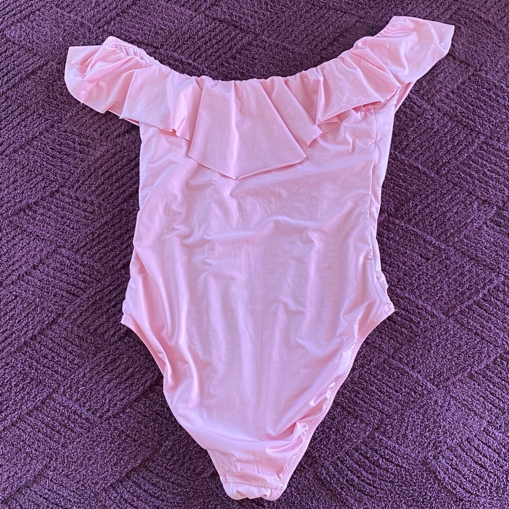Trina Turk Light Pink Ruffle One-Piece Swimsuit - Picture 3 of 5